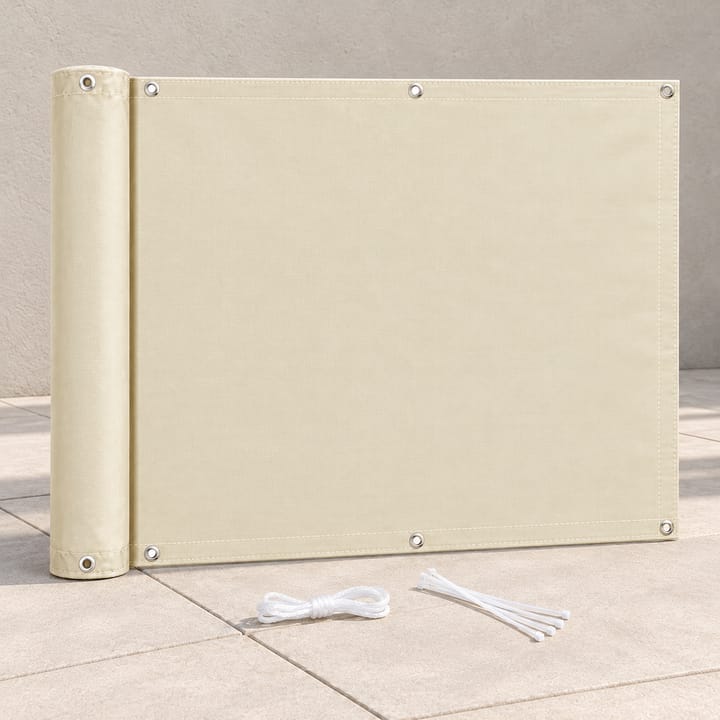 Grommeted Balcony Privacy Screen in Beige