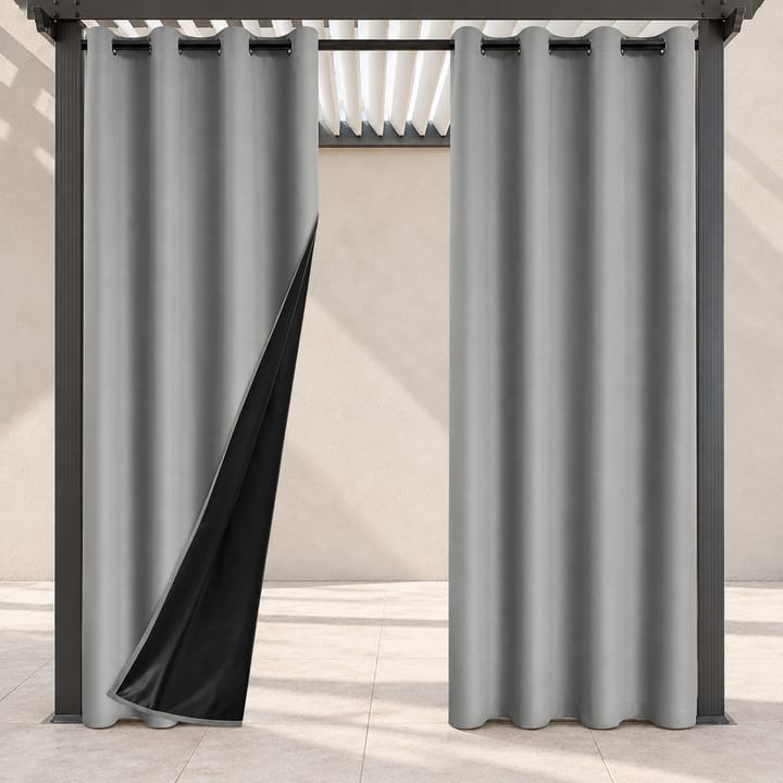 ShadeGuard Blackout Patio Curtain Panel, Light gray