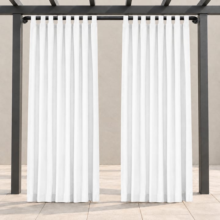 Haven Tab Top Outdoor Curtain in White