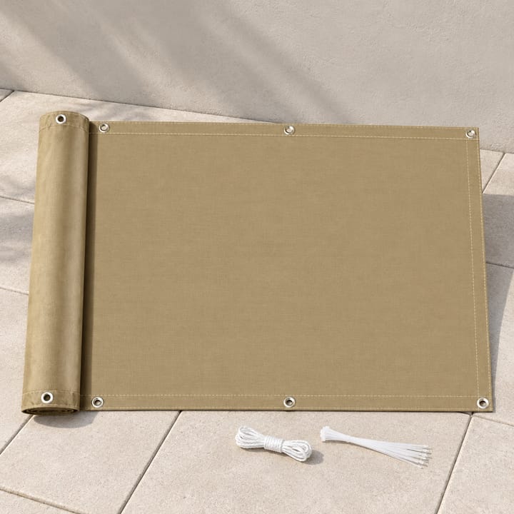 Grommeted Balcony Privacy Screen in Sand