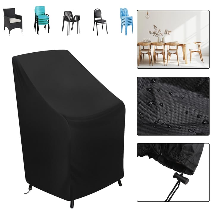 Stacking Outdoor Chair Cover, Black