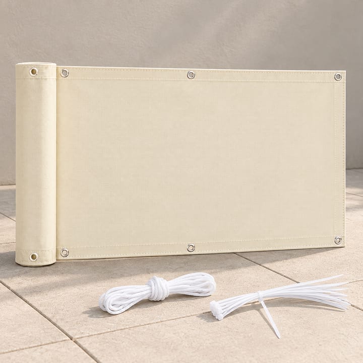 Railing Guard Balcony Privacy Screen in Cream white