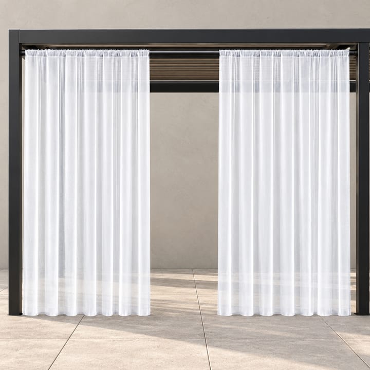 Haven Sheer Waterproof Outdoor Curtain in White