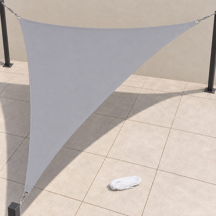 Harbor Triangle Shade Sail with Storage Bag in Light gray