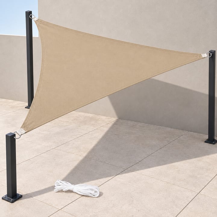 Harbor Triangle Canvas Shade Sail in Sand