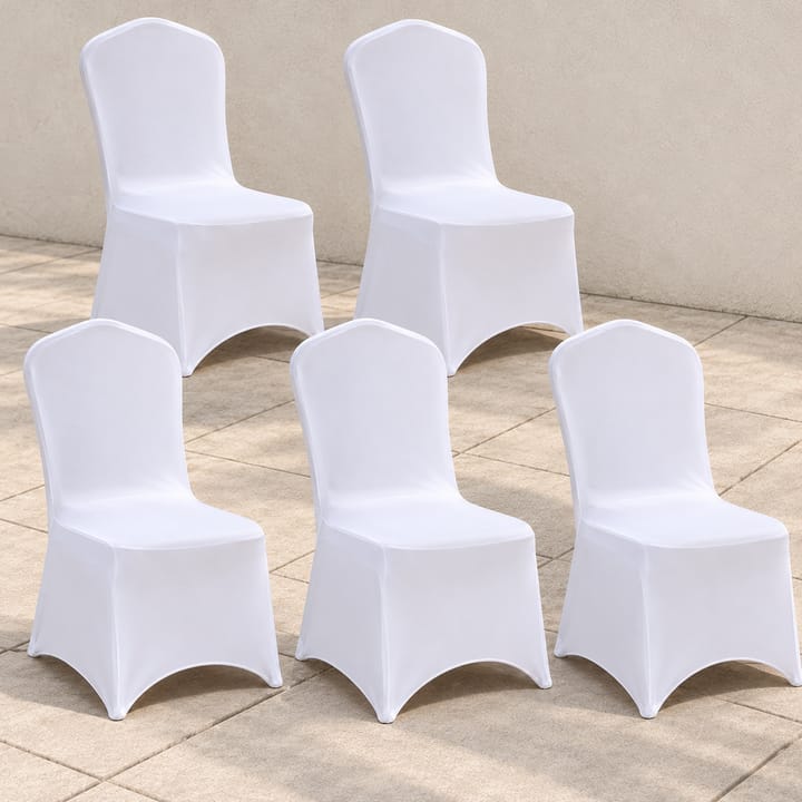 Stretch Outdoor Chair Cover in White, 5 pack