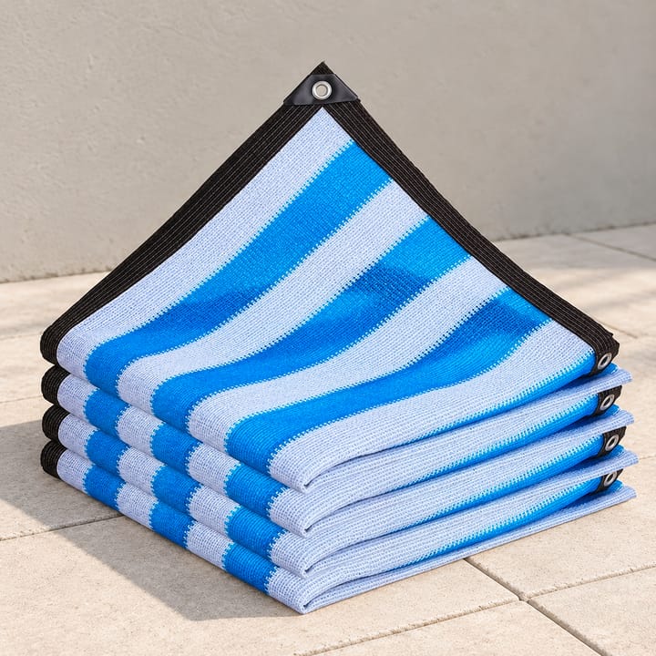 HDPE Sun Shade Net in Blue and white