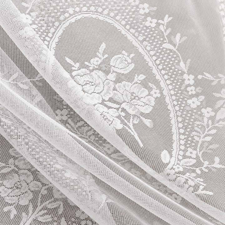 Veil Peony Lace Curtain Panel in White