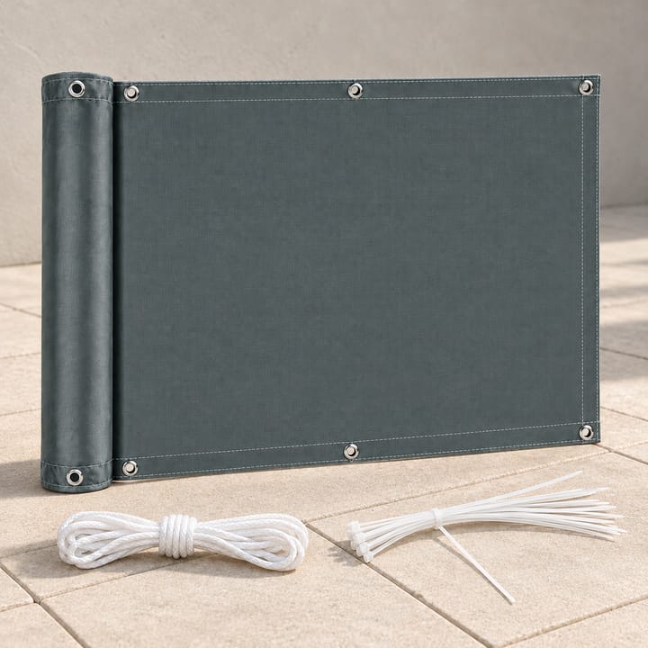 Grommeted Outdoor Privacy Screen, Deep gray