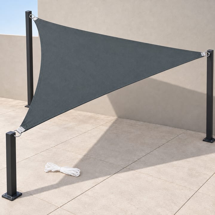 Harbor Triangle Canvas Shade Sail in Deep gray