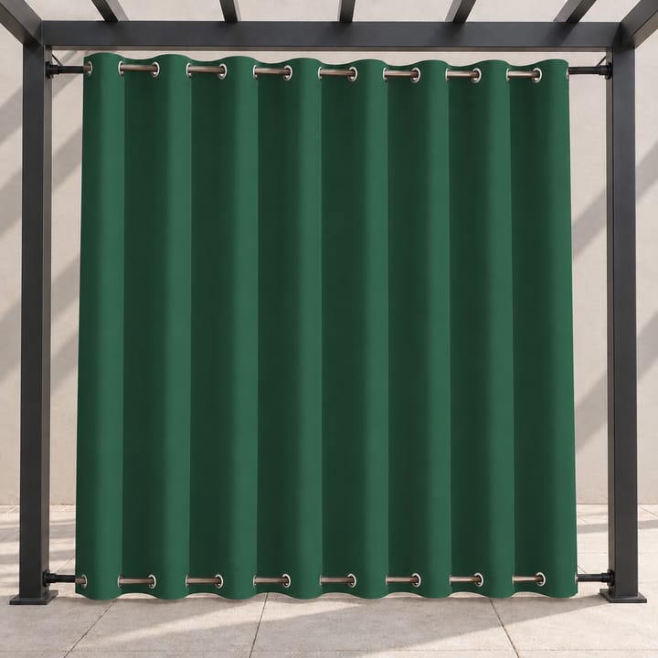 Nocturne Blackout Outdoor Curtain Panel in Dark green