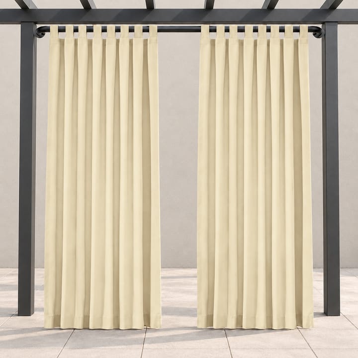 Haven Tab Top Outdoor Curtain in Beige