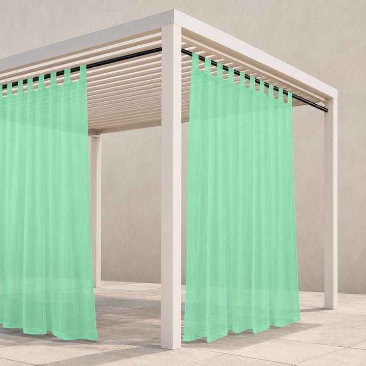 Haven Sheer Tab Top Outdoor Curtain in Seafoam