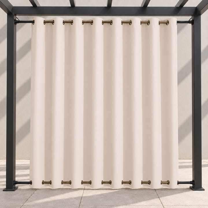 Nocturne Blackout Outdoor Curtain Panel in Light rice pink