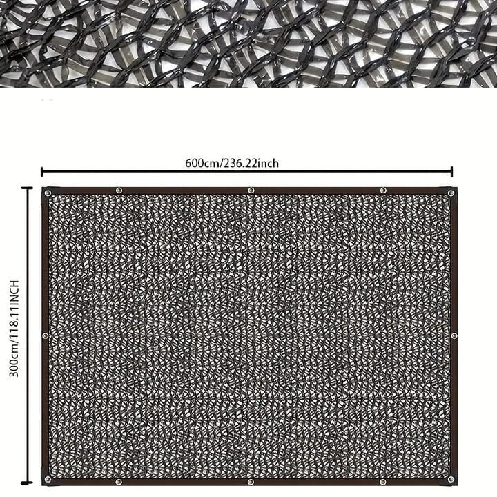 Black PE Shade Cloth With Grommets