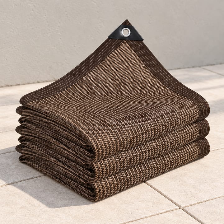HDPE Sun Shade Net in Coffee