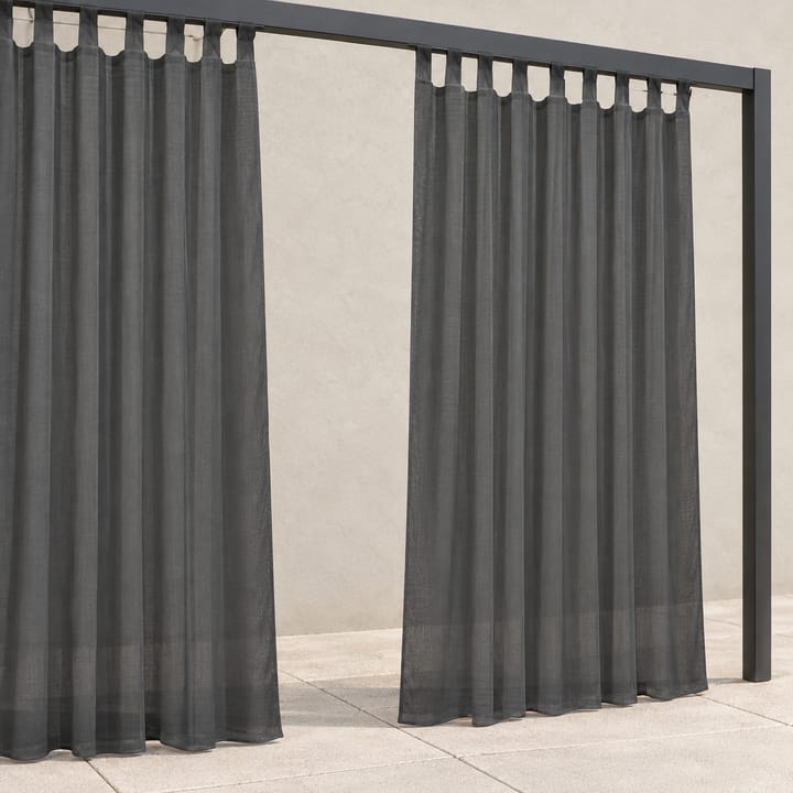 Haven Sheer Tab Top Outdoor Curtain in Gray