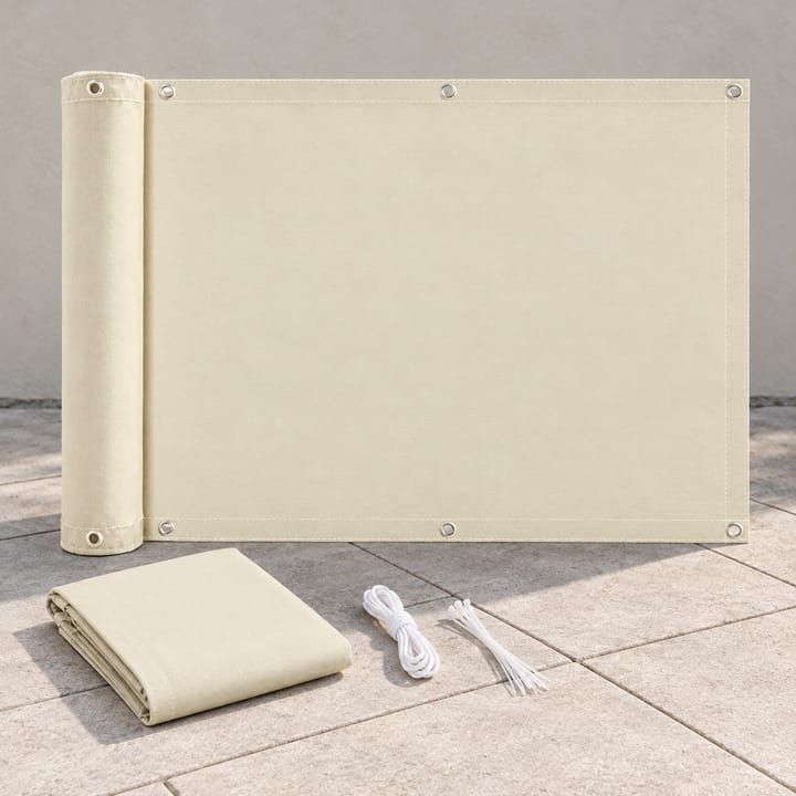 Haven Balcony Privacy Screen in Cream white