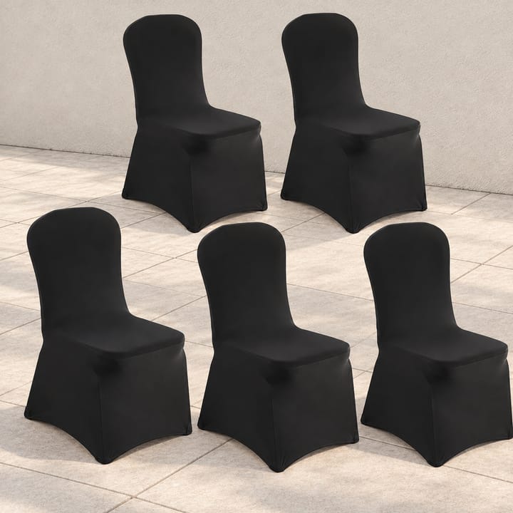 Stretch Outdoor Chair Cover in Black, 5 pack