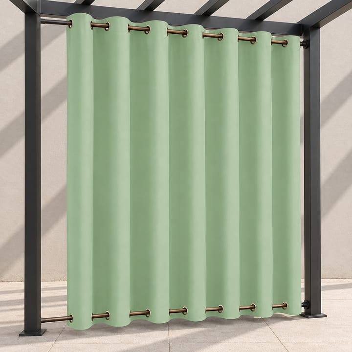 Nocturne Blackout Outdoor Curtain Panel in Light green