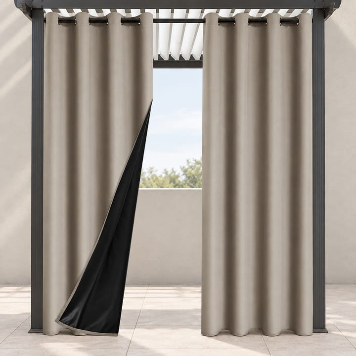 ShadeGuard Blackout Patio Curtain Panel in Khaki