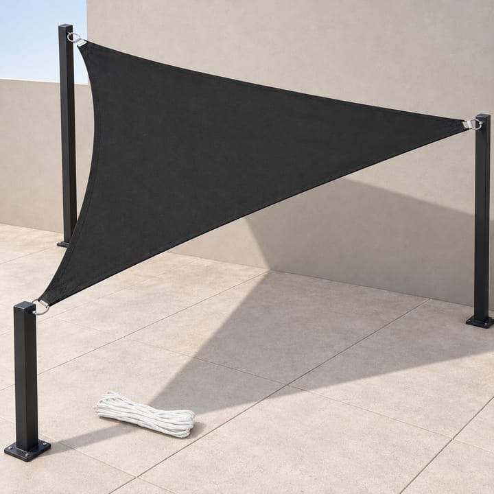 Harbor Triangle Canvas Shade Sail in Black