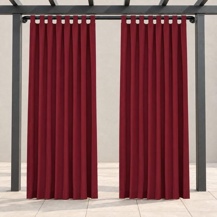 Haven Tab Top Outdoor Curtain in Burgundy