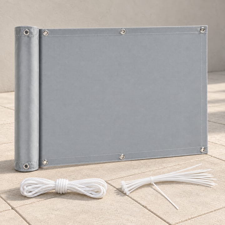 Grommeted Outdoor Privacy Screen in Deep gray