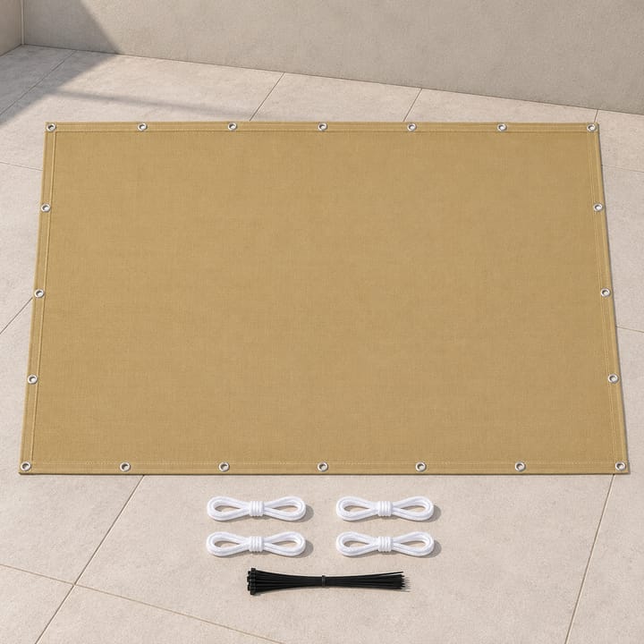 Harbor Rectangular Canvas Shade Sail in Sand