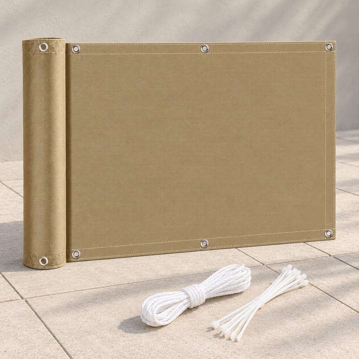 Rope Tie Balcony Privacy Screen in Sand