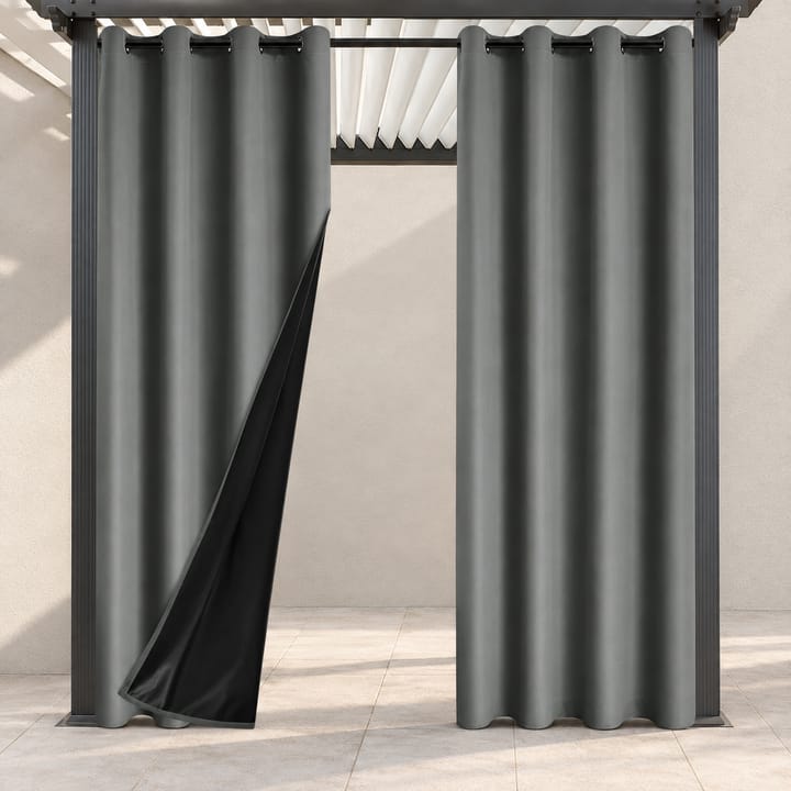 ShadeGuard Blackout Patio Curtain Panel in Dark gray
