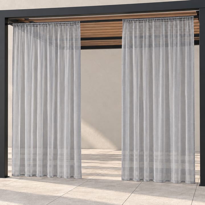 Haven Sheer Waterproof Outdoor Curtain in Gray