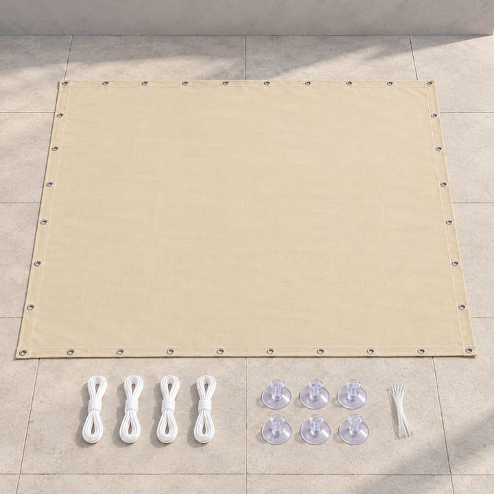 Harbor Waterproof Sun Shade Sail in Beige with suction cups