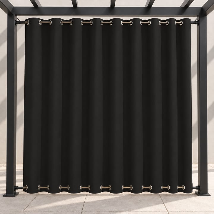 Nocturne Blackout Outdoor Curtain Panel in Black