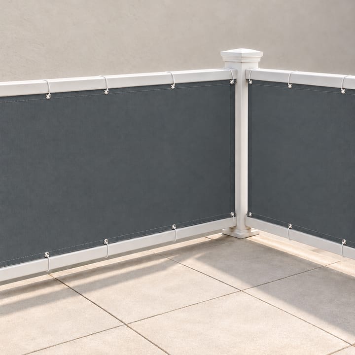 Grommeted Balcony Privacy Screen in Dark gray