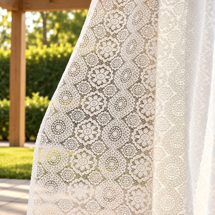 Sunflower Lace Outdoor Curtain Panel