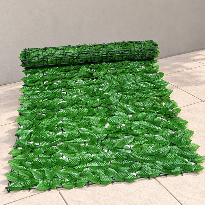 Faux Leaf Privacy Screen Panel, Light green dill