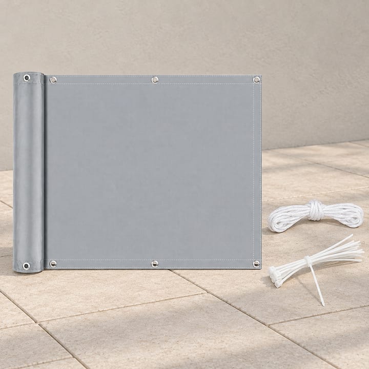 Rope Tie Balcony Privacy Screen in Light gray