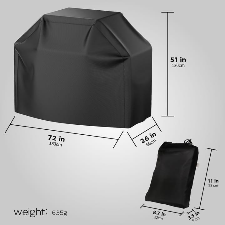 Shield Grill Cover with Storage Bag, 72 x 26 x 51 in