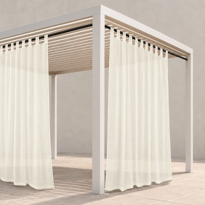Haven Sheer Tab Top Outdoor Curtain in Beige